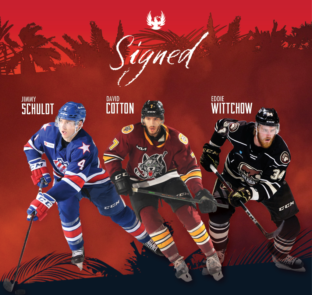 FIREBIRDS SIGN THREE PLAYERS TO AHL CONTRACTS  