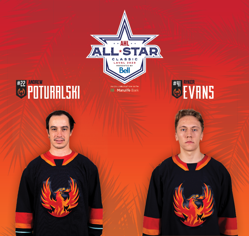 <strong>ANDREW POTURALSKI AND RYKER EVANS TO REPRESENT FIREBIRDS AT 2023 AHL ALL-STAR CLASSIC</strong>