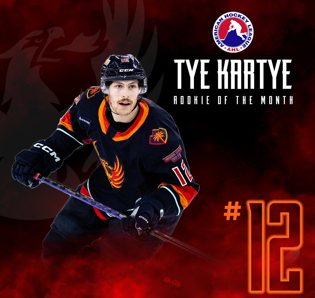 Coachella Valley Firebirds' Tye Kartye named AHL rookie of the year