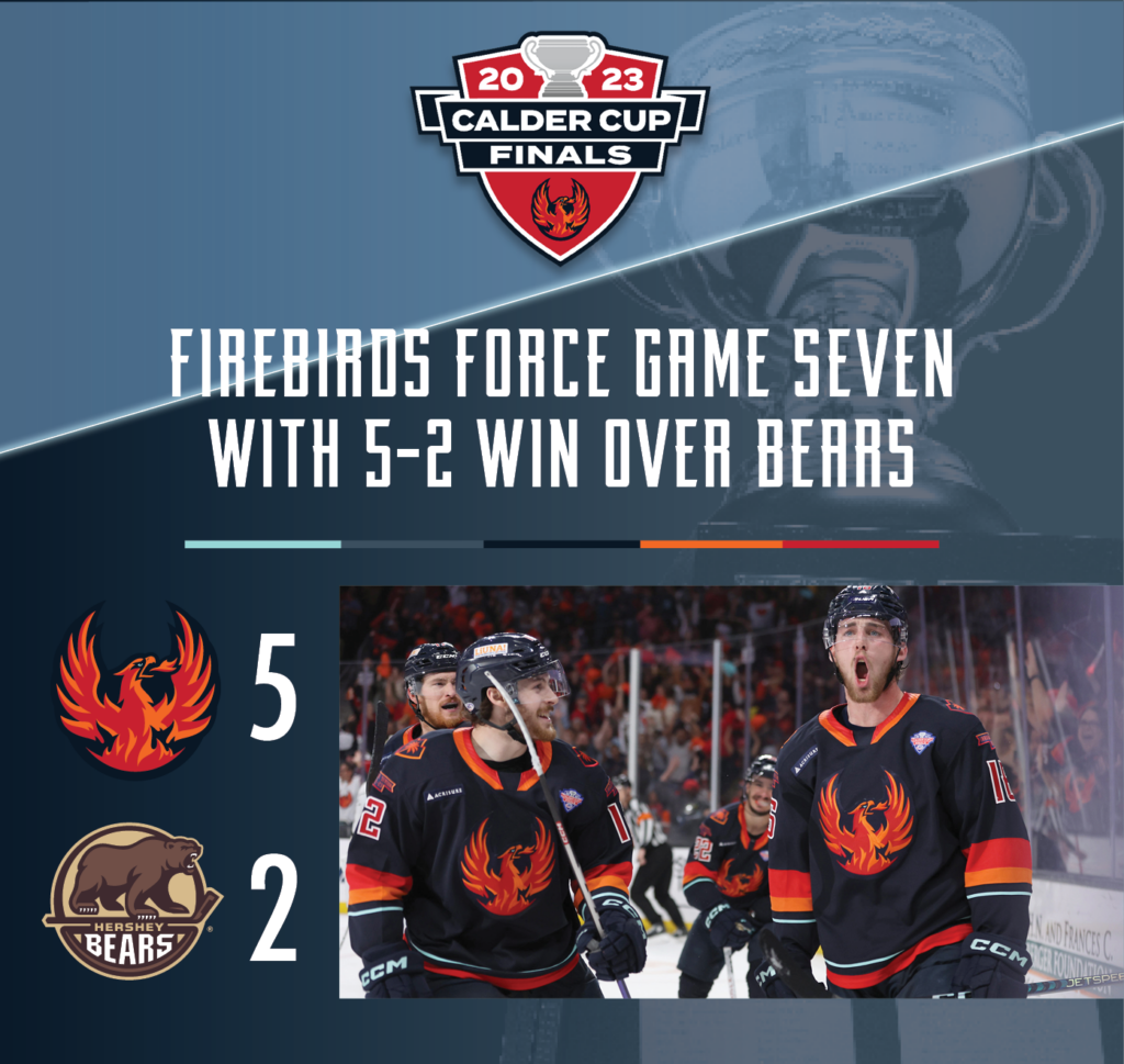 FIREBIRDS FORCE GAME SEVEN WITH 5-2 WIN OVER BEARS