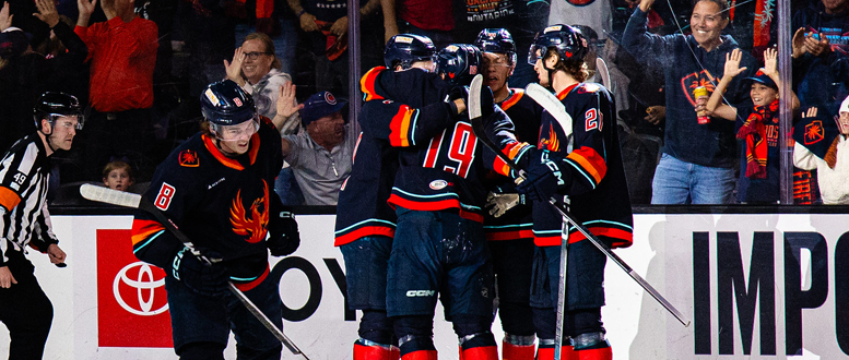 FIREBIRDS USE THREE FIRST PERIOD GOALS TO TAKE 2-0 SERIES LEAD OVER REIGN