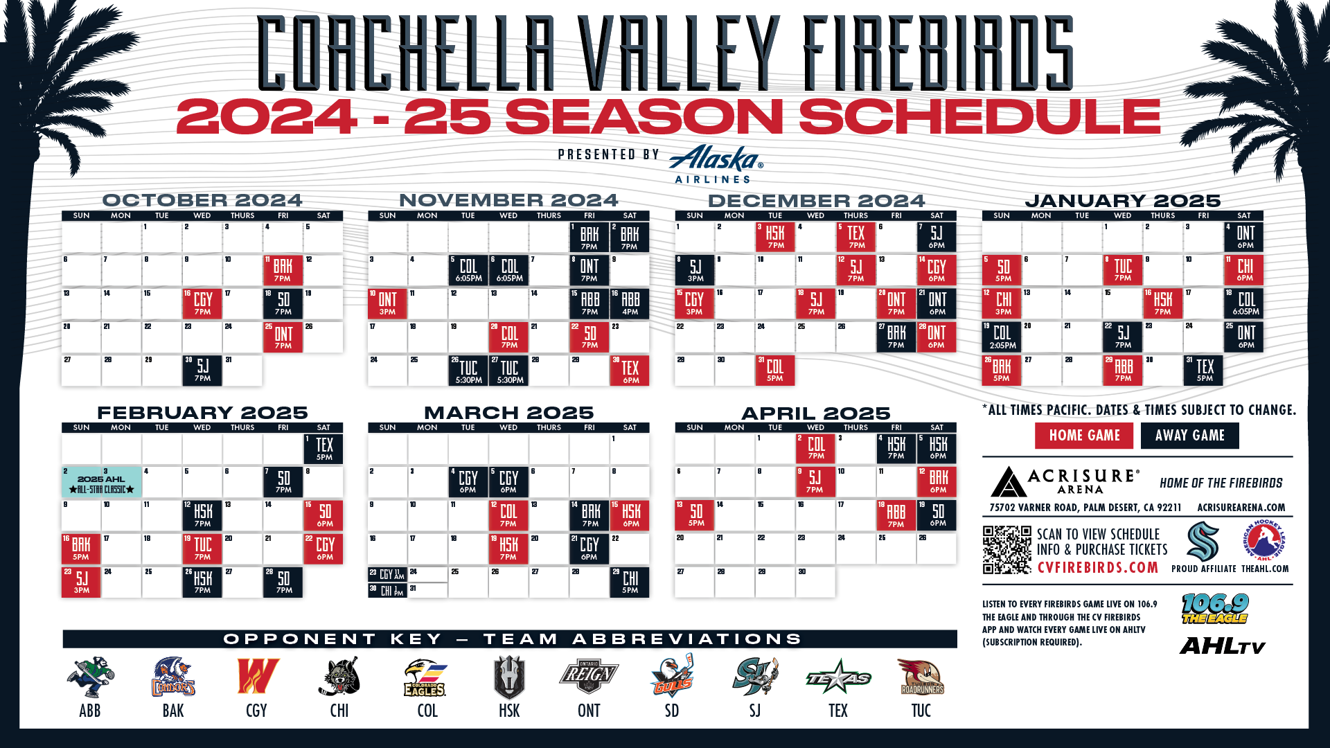 202425 Schedule Coachella Valley Firebirds