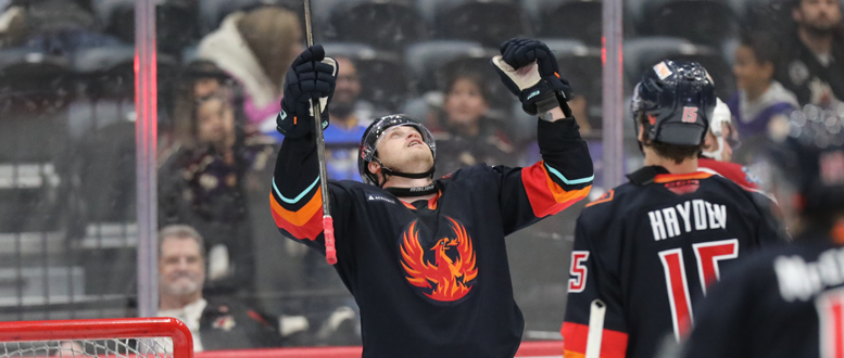 BROUILLARD RECORDS FOUR POINTS IN FIREBIRDS’ WIN OVER ROADRUNNERS