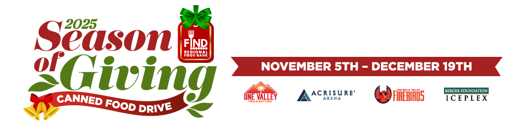 SEASON OF GIVING CANNED FOOD DRIVE TO KICK OFF NOVEMBER 5