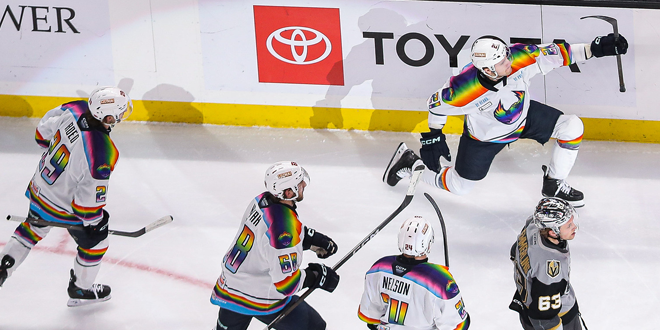 FIREBIRDS USE THREE-GOAL SECOND PERIOD TO OVERCOME SILVER KNIGHTS