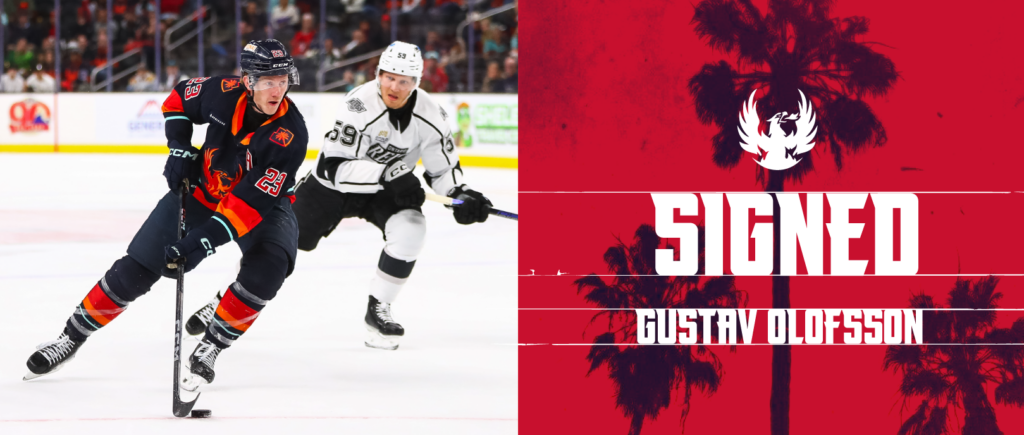 FIREBIRDS SIGN DEFENSEMAN GUSTAV OLOFSSON