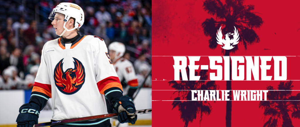 FIREBIRDS RE-SIGN DEFENSEMAN CHARLIE WRIGHT 