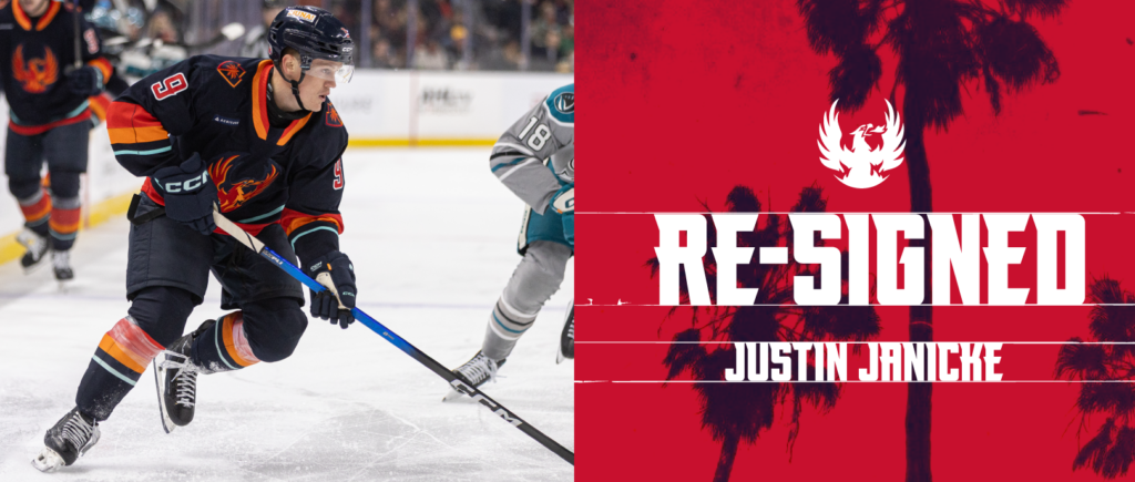 FIREBIRDS RE-SIGN FORWARD JUSTIN JANICKE 