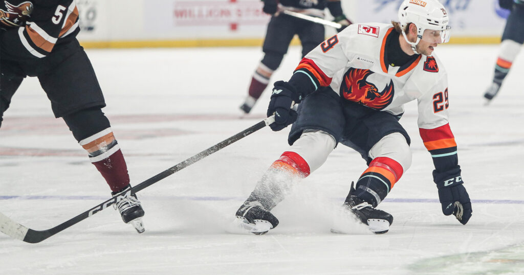 FIRKUS SCORES LONE GOAL FOR FIREBIRDS LOSS TO ROADRUNNERS